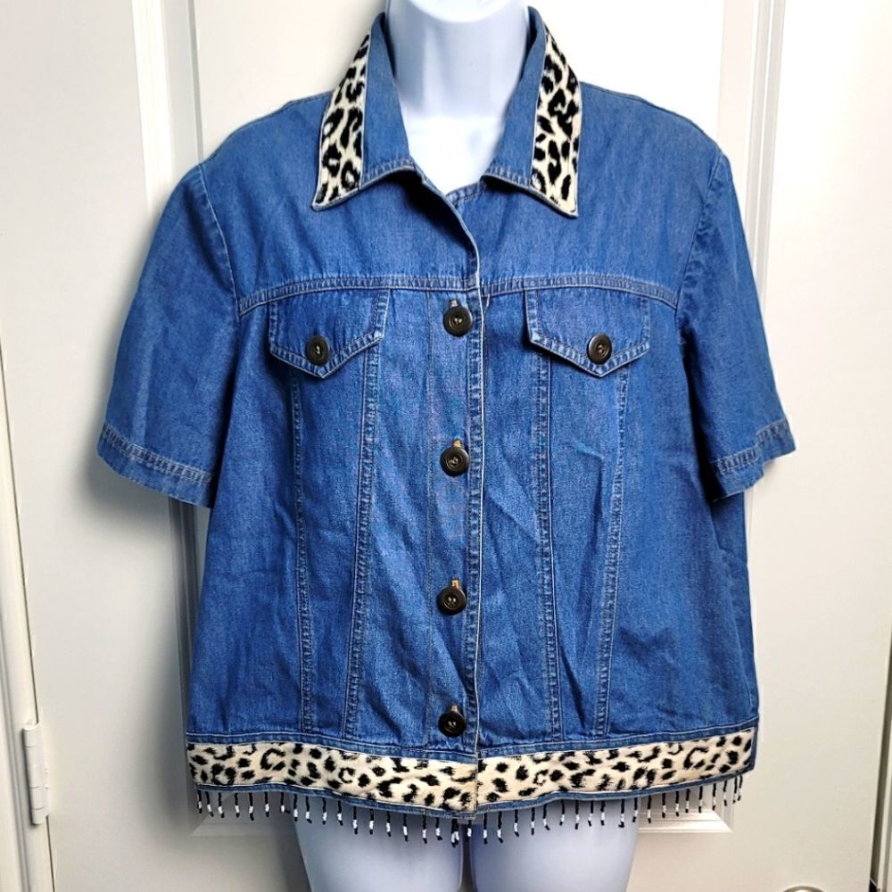 SAG HARBOR Denim Short Sleeve Jacket